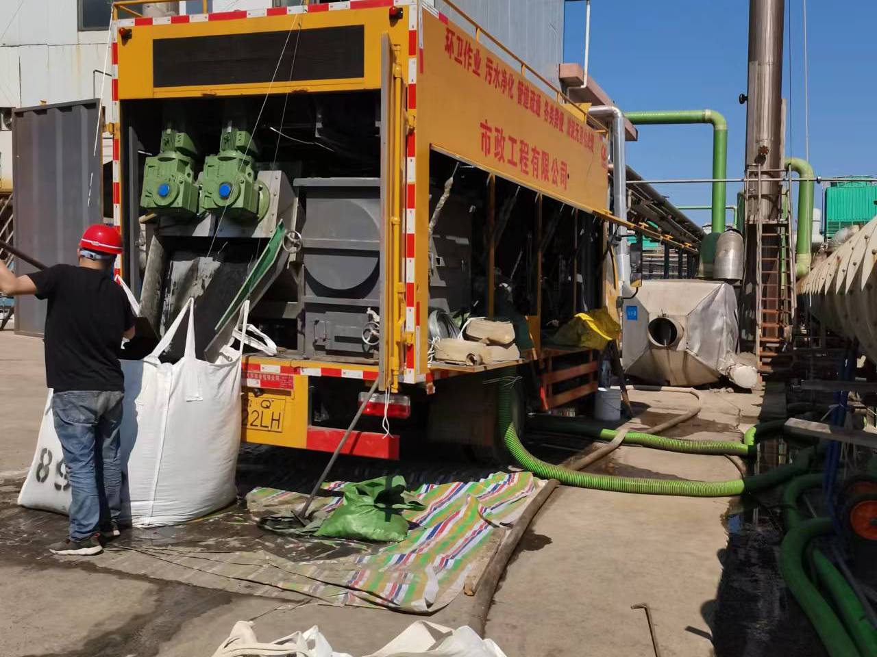 湛河淤泥压干处理